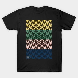 Retro Japanese Clouds Pattern RE:COLOR 16 T-Shirt